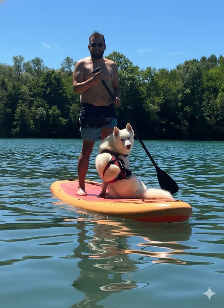 Paddle avec chien